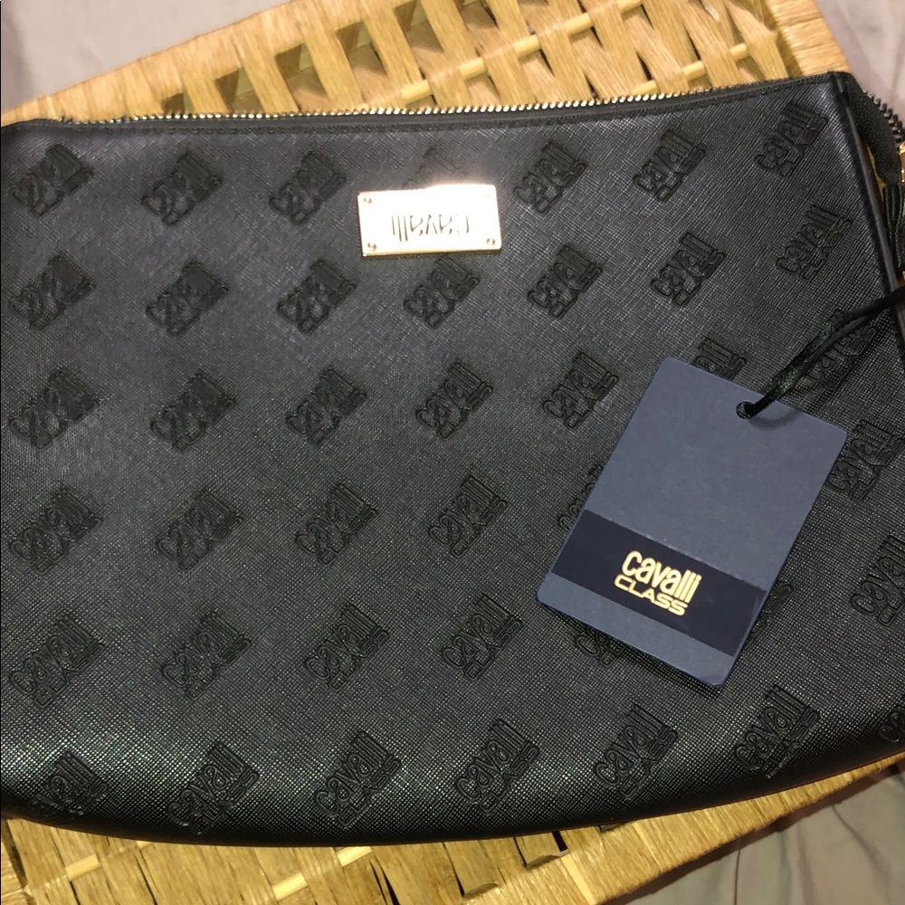 Cavalli Class navy blue Zip Pouch